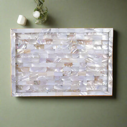 Mother of pearl inlay Rectangle  Serving Tray