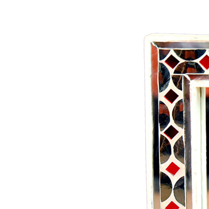 Beautiful Handmade Decorative Rectangle Glass Mirror Inlay/ Thikri Art