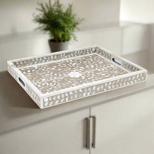 Mother of pearl inlay Rectangle  Serving Tray