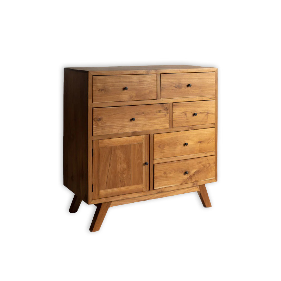 Classic  7-Drawer Wooden Chest / Timeless Storage Solution