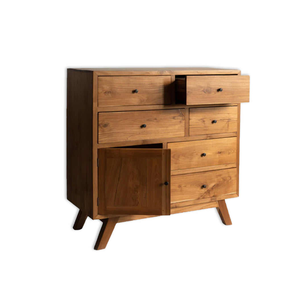 Classic  7-Drawer Wooden Chest / Timeless Storage Solution